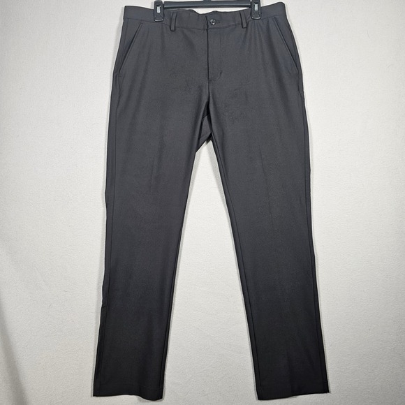 Greg Norman Other - Greg Norman ProTek Golf Pants Black Stretch Flat Front Mens 36x32 Shark‎ Logo